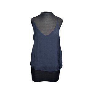 Navy Blue Cotton On Womens Sleeveless Cami Top M Adjustable Straps